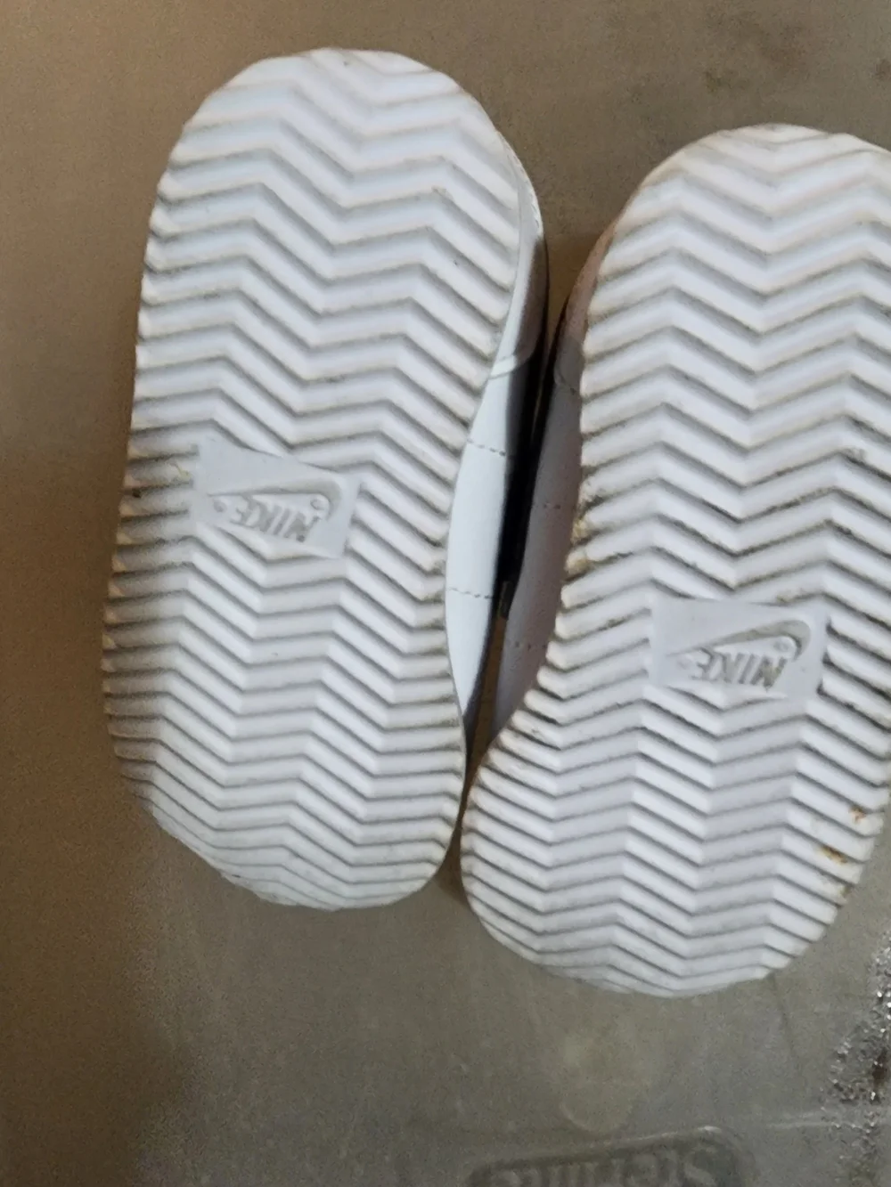 Nike Cotez Kids' White Velcro Sneakers with Black Swoosh Size 5